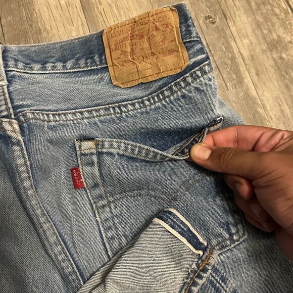 Vintage 70s Levi's 501XX Red Tab Redline Selvedge Denim Jeans Size 30X27 - Picture 2 of 7